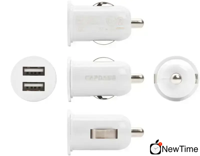 Автомобільний зарядний пристрій Capdase Dual USB Car Charger Pico G2 White (1 A) (CA00-PG02)